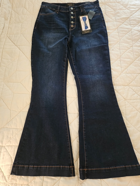 RACHEL Rachel Roy Denim - Rachel Roy -4 Button Fly -High Rise Flare Jeans- Size 12/31